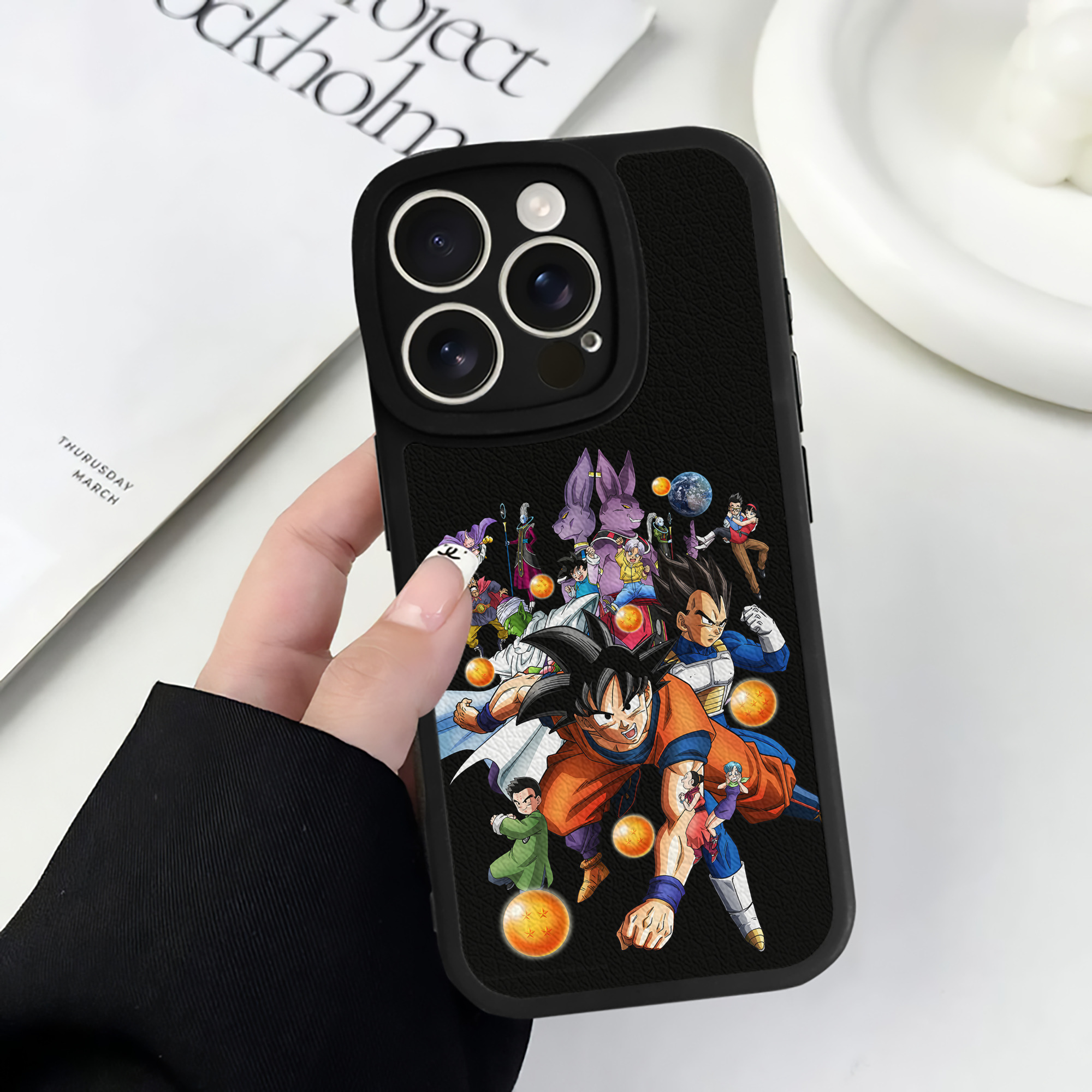 （画像用） ドラゴンボール DRAGON BALL 【iPhone 16シリーズ対応】シリコンスマホケース（レザー調） 材質：シリコン